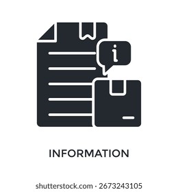 Estilo de glifo de icono de información. Ilustración vectorial Para El Diseño gráfico