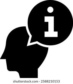 Information Icon Glyph Vector Illustration