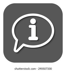 The information icon. Info and faq symbol. Flat Vector illustration. Button