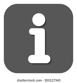 The information icon. Info and faq symbol. Flat Vector illustration. Button