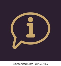 The information icon. Info and faq symbol. Flat Vector illustration