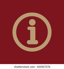 The information icon. Info and faq symbol. Flat Vector illustration