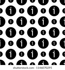 Information Icon, Info Icon Seamless Pattern Vector Art Illustration
