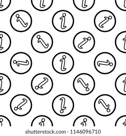 Information Icon, Info Icon Seamless Pattern Vector Art Illustration