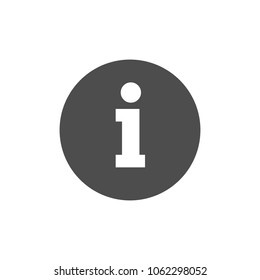 Information icon, info sign, vector illustration. Flat design.	
