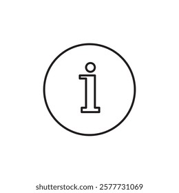 Information icon, info sign,vector flat black linear illustration for web and app..eps
