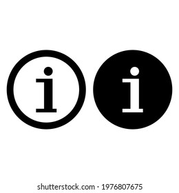 information icon - info symbol . hint information . vector illustration on blank background. eps 10