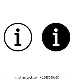 information icon - info symbol vector illustration on white background color editable