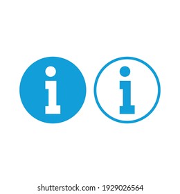 information icon - info symbol. Vector illustration isolated on a blank background that can be edited and replaced with color.