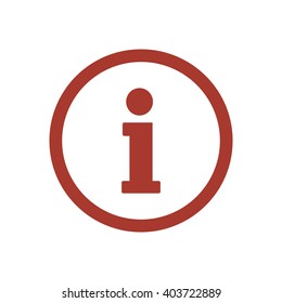 Information  icon,  isolated. Flat  design.