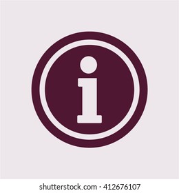 Information  icon,  isolated. Flat  design.