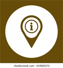 Information  icon,  isolated. Flat  design.