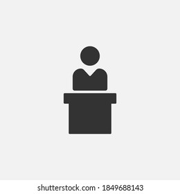 Icono de información aislado en segundo plano. Símbolo de recepción moderno, simple, vector, icono para el diseño de sitios web, aplicación móvil, ui. Ilustración vectorial