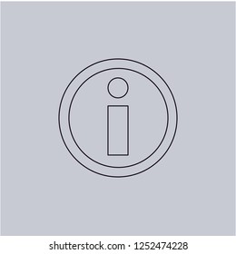 Information icon isolated on grey background.Premium symbol for website design, mobile application, logo, ui.Vector illustration. Eps10