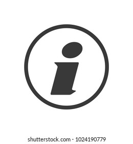 Information icon isolated on white background. Info button symbol modern, simple, vector, icon for website design, mobile app, ui. Vector Illustration