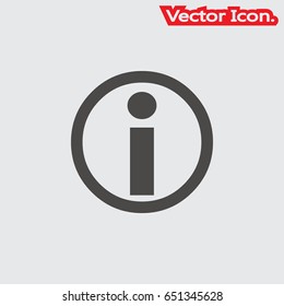 Information icon isolated sign symbol and flat style for app, web and digital design. Vector illustration.