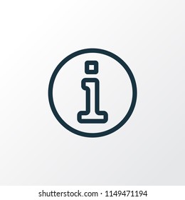 Information icon line symbol. Premium quality isolated help element in trendy style.