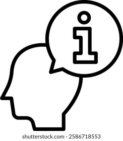 Information Icon Line Vector Illustration
