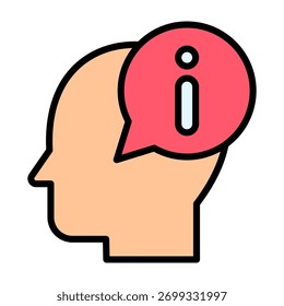 Information Icon Lineal Color Design Vector Illustration