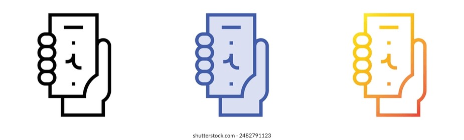 icono de información. Diseño de estilo de relleno lineal, azul y degradado aislado sobre fondo blanco