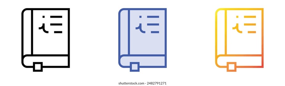 information icon. Linear, Blue Fill and Gradient Style Design Isolated On White Background