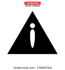icono de información o logotipo símbolo de signo aislado ilustración vectorial - iconos vectoriales de estilo negro de alta calidad
