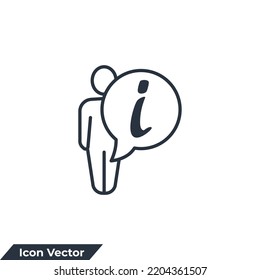 Informationssymbol, Vektorgrafik. Standpersonals und Symbol-Vorlage für Grafik- und Webdesign-Sammlung