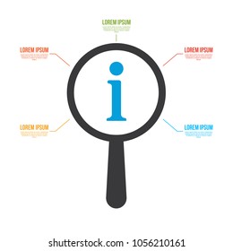 Information Icon Magnifying Glass. Vector illustration