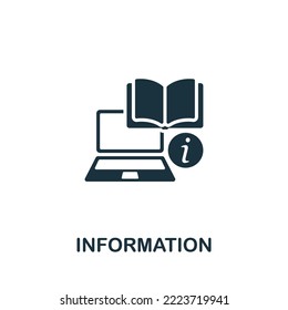 Information icon. Monochrome simple Customer Relationship icon for templates, web design and infographics