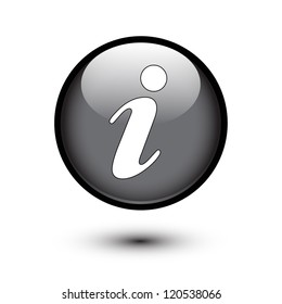 Information icon on black button