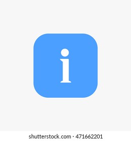 Information icon on blue
