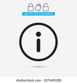 Information icon on white background