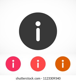Information icon on white background