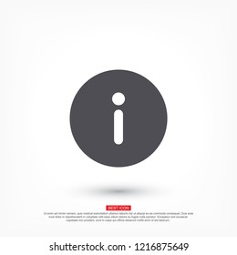 Information icon on white background