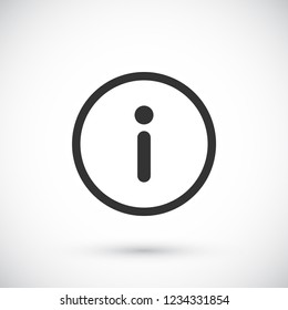 Information icon on white background