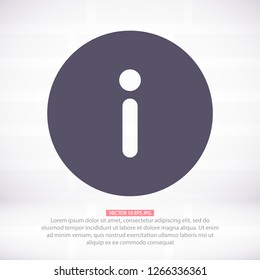 Information icon on white background
