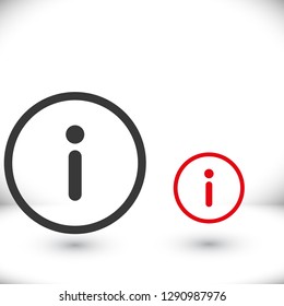 Information icon on white background