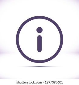Information icon on white background