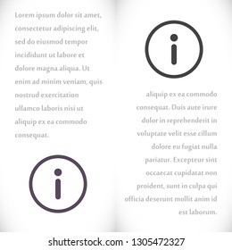 Information icon on white background