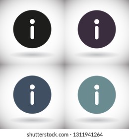 Information icon on white background