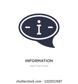 information icon on white background. Simple element illustration from Business concept. information sign icon symbol design.