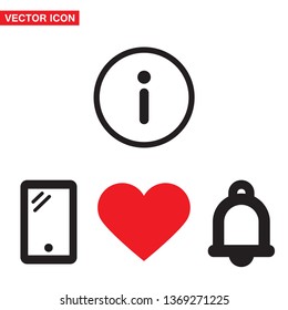 Information icon on white background