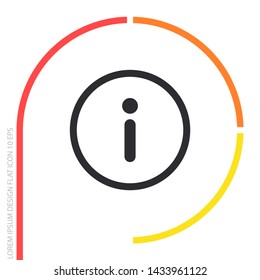 Information icon on white background . Lorem Ipsum Illustration design