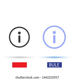 Information icon on white background . Lorem Ipsum Illustration design