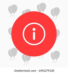 Information icon on white background . Lorem Ipsum Illustration design
