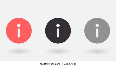 Information icon on white background . Lorem Ipsum Illustration design
