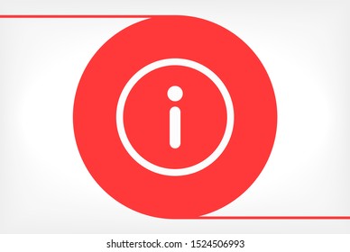 Information icon on white background . Lorem Ipsum Illustration design