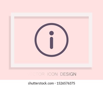 Information icon on white background . Lorem Ipsum Illustration design