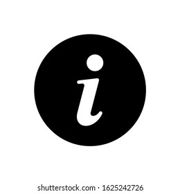 Information icon on white background. Vector illustration.