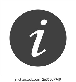 Icono de información sobre un fondo blanco.